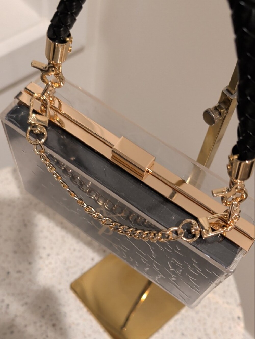 Upcycled YSL Blue Box Luxury Clutch - Picture 7 of 9